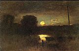 George Inness Famous Paintings - Moonrise